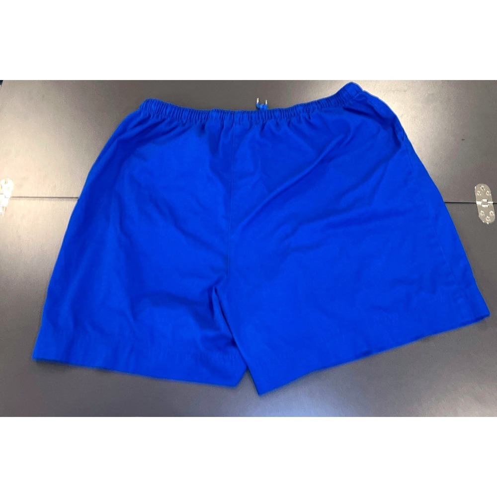 Coral Bay Shorts Men 2X Blue Excellent Elastic Drawstring Cotton Blend Casual